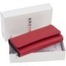 Фирменный женский кошелек-клатч красного цвета Karya (17000) - 12