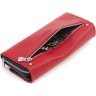 Фирменный женский кошелек-клатч красного цвета Karya (17000) - 5