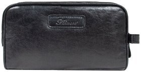 Мужской несессер из натуральной гладкой кожи с ручкой для носки Ashwood G37 94101 (Черного цвета)
