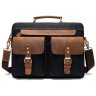 Текстильная мужская сумка-портфель с кожаными вставками Vintage (20002) - 1