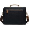 Текстильна чоловіча сумка-портфель з шкіряними вставками Vintage (20002) - 12