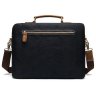 Текстильная мужская сумка-портфель с кожаными вставками Vintage (20002) - 18