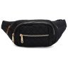 Городская стеганая сумка на пояс из качественного текстиля Monsen 104501 черного цвета modnotak фото - 1