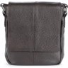 Мужская кожаная сумка-планшет темно-коричневого цвета в вертикальном формате SHVIGEL (00977) - 2