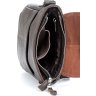 Мужская кожаная сумка-планшет темно-коричневого цвета в вертикальном формате SHVIGEL (00977) - 3