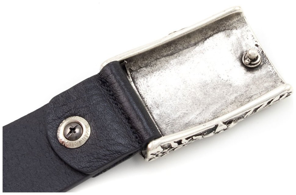 Женский кожаный ремень Gherardini 40821 с винтажной пряжкой с цветочным орнаментом, черный modnotak фото №3