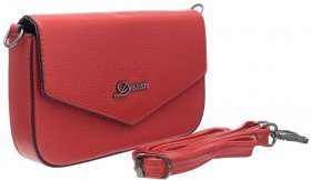 Маленька червона жіноча сумка зі шкіри з плечовим ременем Desisan (19135) - 2