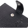 Містке чоловіче портмоне чорного кольору з хлястиком на кнопці KARYA (2421087) - 3