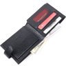 Вместительное мужское портмоне черного цвета с хлястиком на кнопке KARYA (2421087) - 6