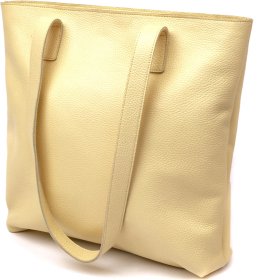 Яскрава жіноча сумка-шоппер із натуральної шкіри з довгими ручками Shvigel (16359)