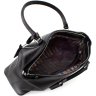 Кожаная женская сумка большого размера черного цвета KARYA (21029) - 6