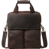 Мужская вертикальная сумка-мессенджер коричневого цвета в стиле винтаж Tiding Bag (21219) - 1