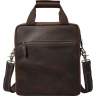 Чоловіча вертикальна сумка-месенджер коричневого кольору в стилі вінтаж Tiding Bag (21219) - 4