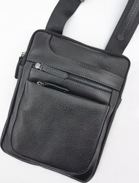 Зручна чоловіча сумка планшет на плече чорного кольору VATTO (11843)