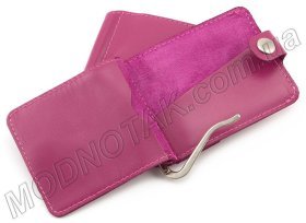 Женский кожаный зажим для купюр, карточек и монет ST Leather (18572)