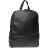 Женский просторный рюкзак из фактурной кожи черного цвета Keizer (57301) - 1