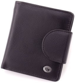 Черный женский кошелек маленького размера из натуральной кожи ST Leather 1767301