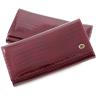 Жіночий лаковий гаманець бордового кольору на кнопці ST Leather (16308) - 1
