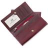 Жіночий лаковий гаманець бордового кольору на кнопці ST Leather (16308) - 3
