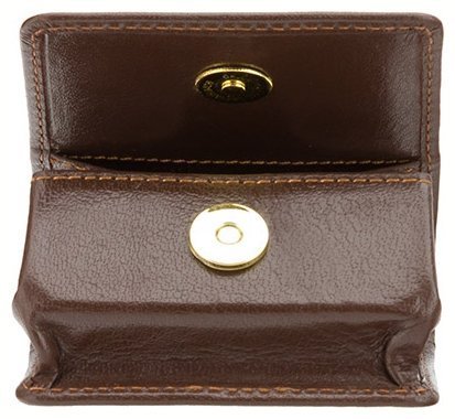 Кожаная монетница коричневого цвета на магнитной кнопке Visconti 77401