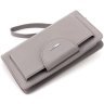Світло-сірий жіночий гаманець-клатч із натуральної шкіри на зап'ястя Karya 67501 - 3