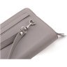Світло-сірий жіночий гаманець-клатч із натуральної шкіри на зап'ястя Karya 67501 - 5