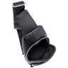 Кожаный мужской вертикальный слинг-рюкзак черного цвета Tiding Bag 77501 - 3