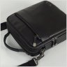 Чоловіча сумка-барсетка з натуральної шкіри чорного кольору на дві блискавки Tavinchi 77601 - 2