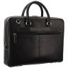 Деловая сумка из натуральной гладкой кожи для ноутбука до 13" через плечо ML50 черного цвета 108001 фото №4 Деловая сумка из натуральной гладкой кожи для ноутбука до 13" через плечо ML50 черного цвета 108001 modnotak фото - 4