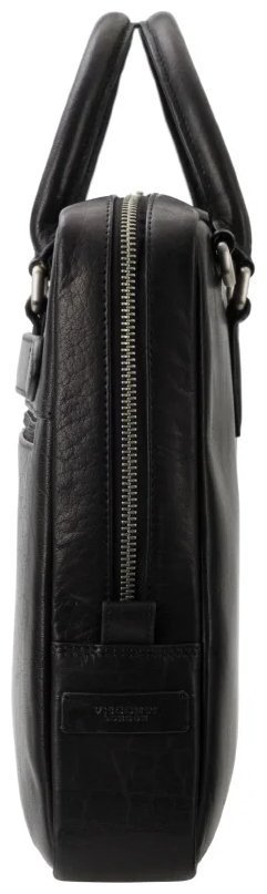 Деловая сумка из натуральной гладкой кожи для ноутбука до 13" через плечо ML50 черного цвета 108001 фото №2 Деловая сумка из натуральной гладкой кожи для ноутбука до 13" через плечо ML50 черного цвета 108001 modnotak фото №2