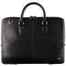 Деловая сумка из натуральной гладкой кожи для ноутбука до 13" через плечо ML50 черного цвета 108001 фото №1 Деловая сумка из натуральной гладкой кожи для ноутбука до 13" через плечо ML50 черного цвета 108001 modnotak фото - 1