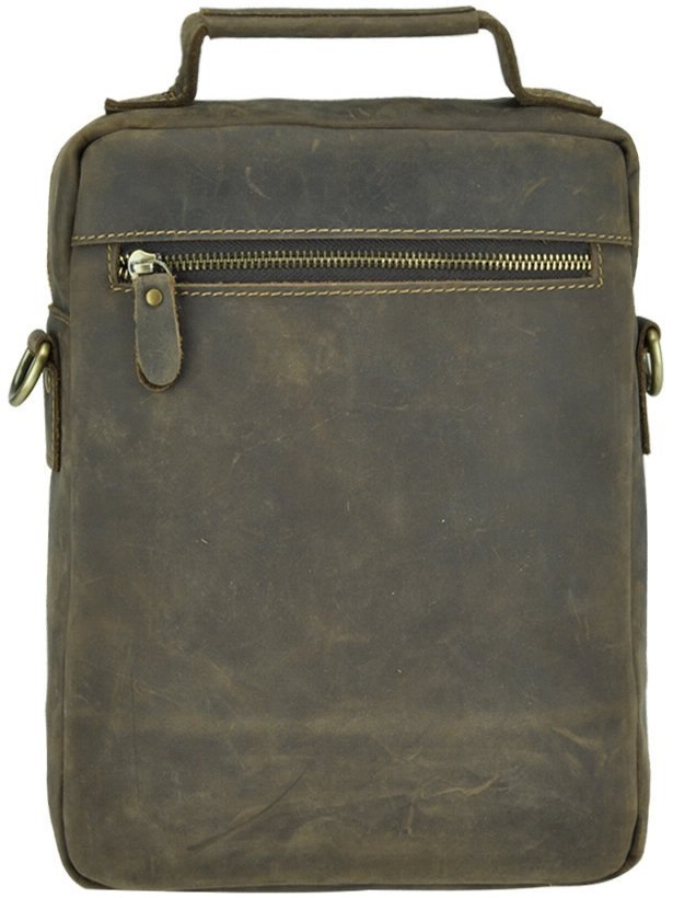 Мужская сумка-барсетка через плечо из винтажной кожи с ручкой Tiding Bag (19435)
