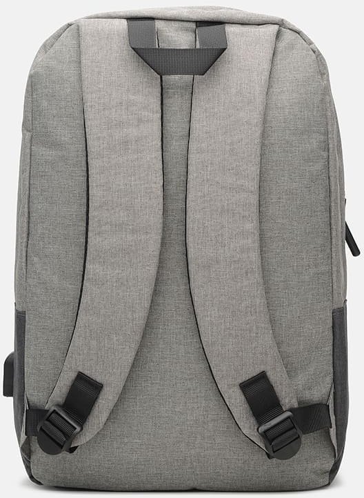 Мужской серый рюкзак из полиэстера с отсеком под ноутбук Remoid (21131)