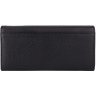 Довгий горизонтальний жіночий гаманець із фактурної шкіри чорного кольору з клапаном ST Leather (21537) - 3