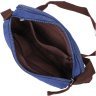Синя чоловіча сумка-месенджер середнього розміру із щільного текстилю Vintage 2422207 - 5