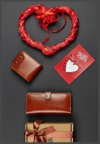 Подарунковий набір для чоловіка з двох шкіряних портмоне BlankNote 78601