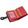Маленький женский кошелек черного цвета в цветной горошек c RFID - Visconti Pluto 68901 - 7