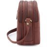 Светло-коричневая женская сумка через плечо из натуральной кожи на три молнии Visconti Holly 69001 - 2