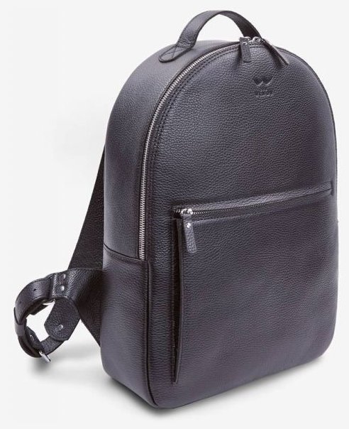 Темно-синий городской рюкзак из фактурной кожи на молнии BlankNote Groove L 79001