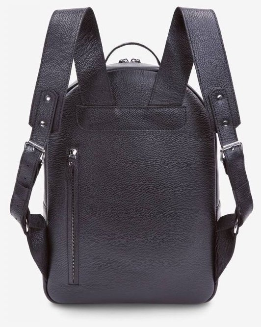 Темно-синій міський рюкзак із фактурної шкіри на блискавці BlankNote Groove L 79001