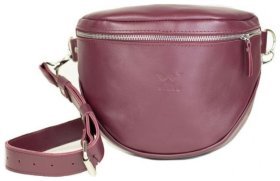 Повседневная бордовая женская сумка-бананка из натуральной кожи BlankNote Vacation 79101