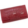Червоний великий жіночий гаманець з якісної шкіри з тисненням Bond Non (10907) УЦЕНКА! - 3