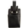 Горизонтальна жіноча сумка-кроссбоді із натуральної шкіри чорного кольору на дві блискавки Visconti Brooklyn 69301 - 14