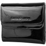 Лакований жіночий гаманець із натуральної шкіри чорного кольору з монетницею Smith&Canova Haxey 69701 - 1