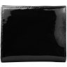Лакированный женский кошелек из натуральной кожи черного цвета с монетницей Smith&Canova Haxey 69701 - 2
