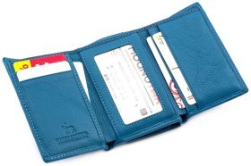 Женский маленький кошелек бирюзового цвета Marco Coverna (16784)