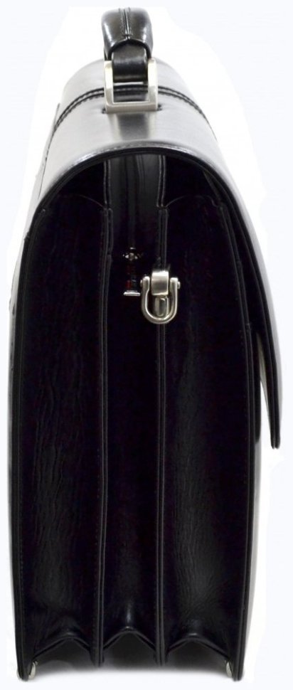 Мужской портфель из высококачественной гладкой кожи в черном цвете Desisan 80002 фото №3 Мужской портфель из высококачественной гладкой кожи в черном цвете Desisan 80002 modnotak фото №3