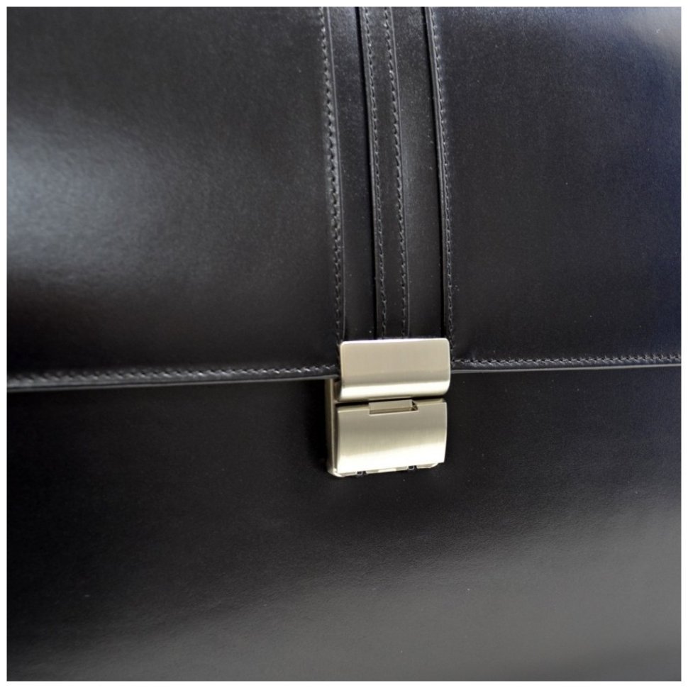 Мужской портфель из высококачественной гладкой кожи в черном цвете Desisan 80002 фото №5 Мужской портфель из высококачественной гладкой кожи в черном цвете Desisan 80002 modnotak фото №5