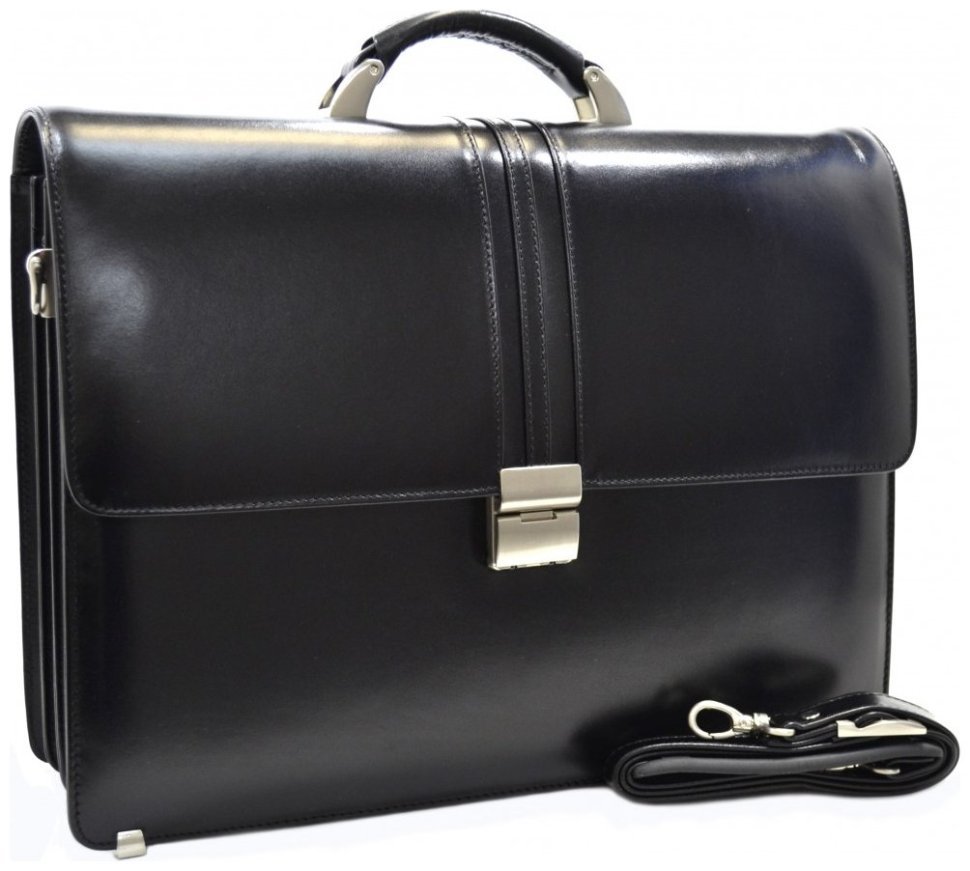Мужской портфель из высококачественной гладкой кожи в черном цвете Desisan 80002 фото №6 Мужской портфель из высококачественной гладкой кожи в черном цвете Desisan 80002 modnotak фото №6