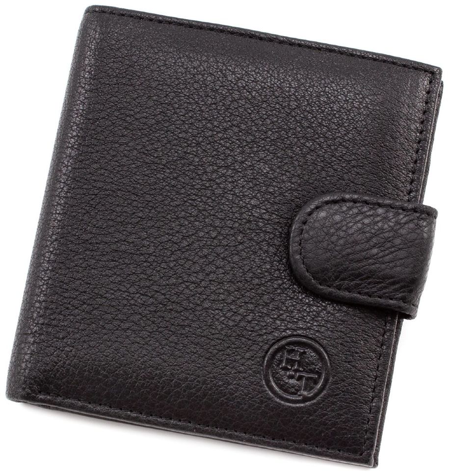 Компактний чоловічий гаманець на кнопці H.T Leather (16792)